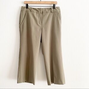 Sandro Army Green Wide Leg Crop High Rise Pants 10 EUC